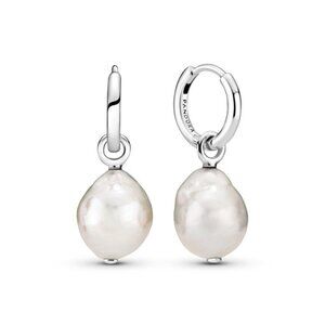 Pandora Silver Pearl Earrings